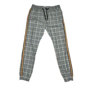 Topman Skinny Men's Pants W30 L32 Plaid Ankle Hybrid Jogger Crop Capri